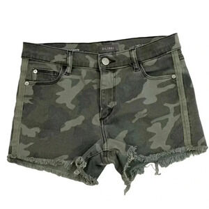 DL1961 Girls Lucy Cut Off Camoflauge Frayed Short Size 16 EUC